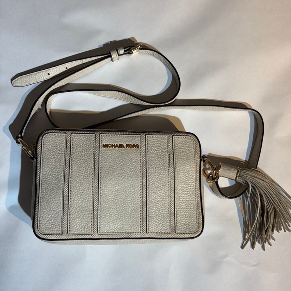 Michael Kors Beige Crossbody Bag with Tassel